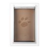 Pet Door, 12.28" x 17.13" Metal Frame with Lock and 3-Flap System Weatherproof Doggy Door, Easy to Install in Interior or Exterior Walls