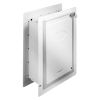 Pet Door, 12.28" x 17.13" Metal Frame with Lock and 3-Flap System Weatherproof Doggy Door, Easy to Install in Interior or Exterior Walls
