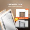 Pet Door, 9.29" x 13.19" Metal Frame with Lock and 3-Flap System, Weatherproof Doggy Door, Easy to Install in Interior or Exterior Walls