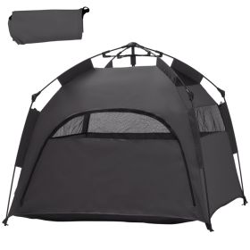 Pop Up Dog Tent for Extra Large and Large Dogs with Carry Bag, for Beach, Backyard, Home, Dark Gray (Option: Dark Gray-800x140x140 mm)